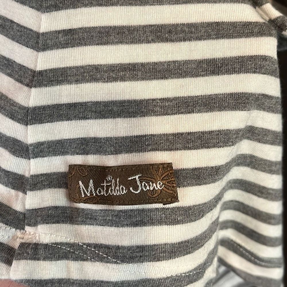Matilda Jane From Within Striped Long Sleeve Keyhole Size Medium - Picture 6 of 7